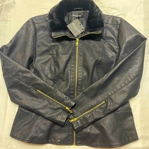 Baccini Black Leather Jacket